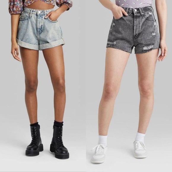 Wild Fabel Women's Super -High Rise Jeans Short Bundle !!! (NWT) - Picture 1 of 16